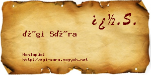 Égi Sára névjegykártya